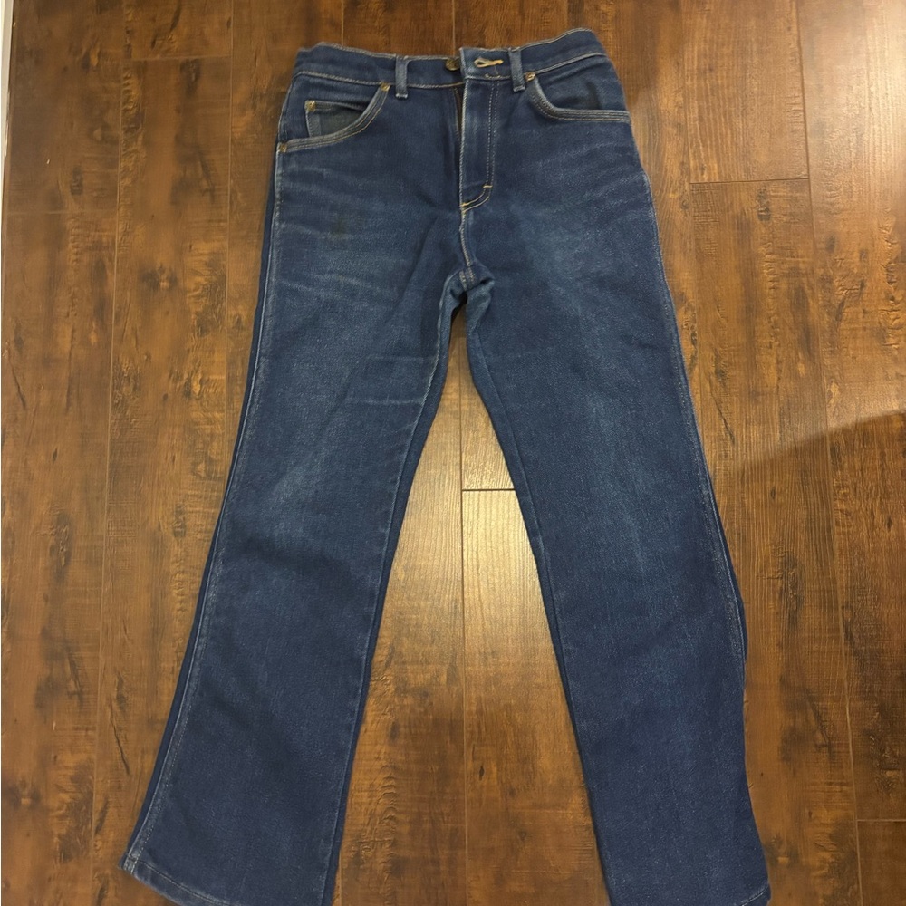 Classic Blue Bootcut Jeans with Stretch and Comfort